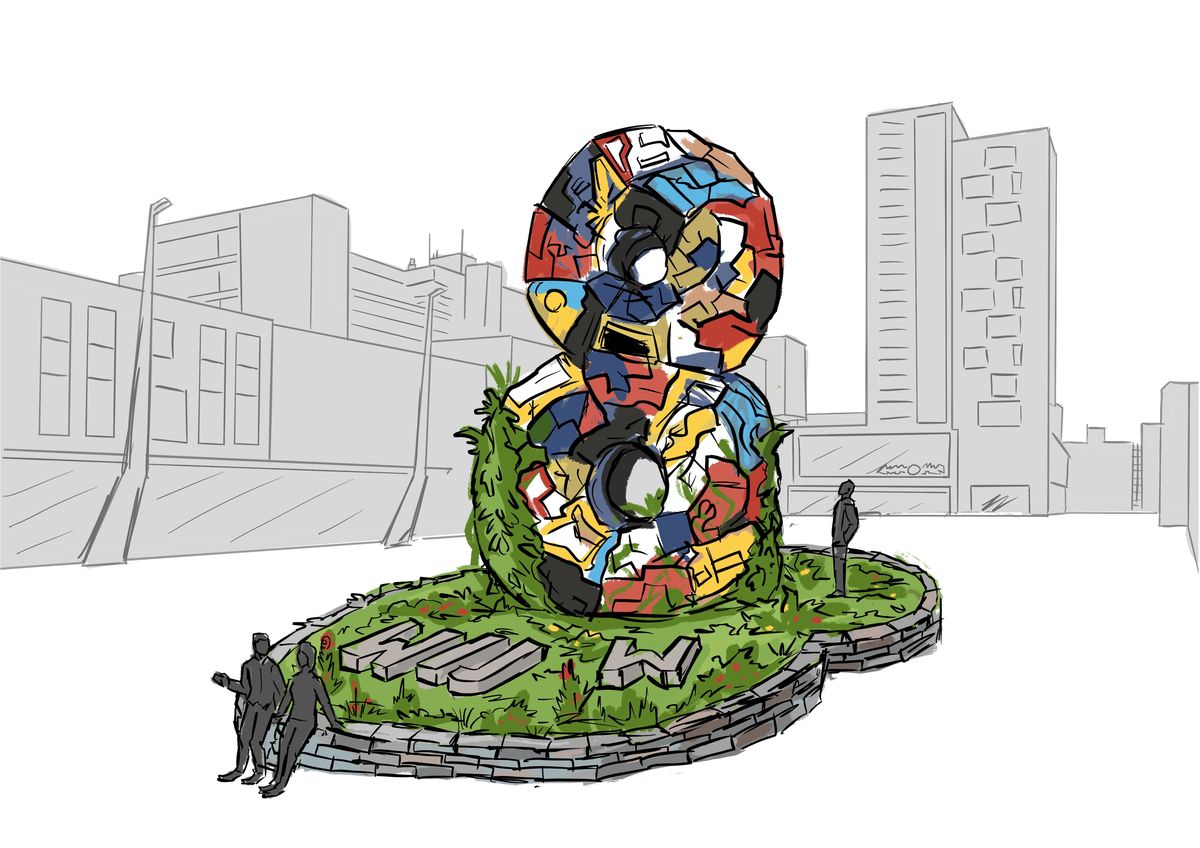Drachten kunstwerk concept art